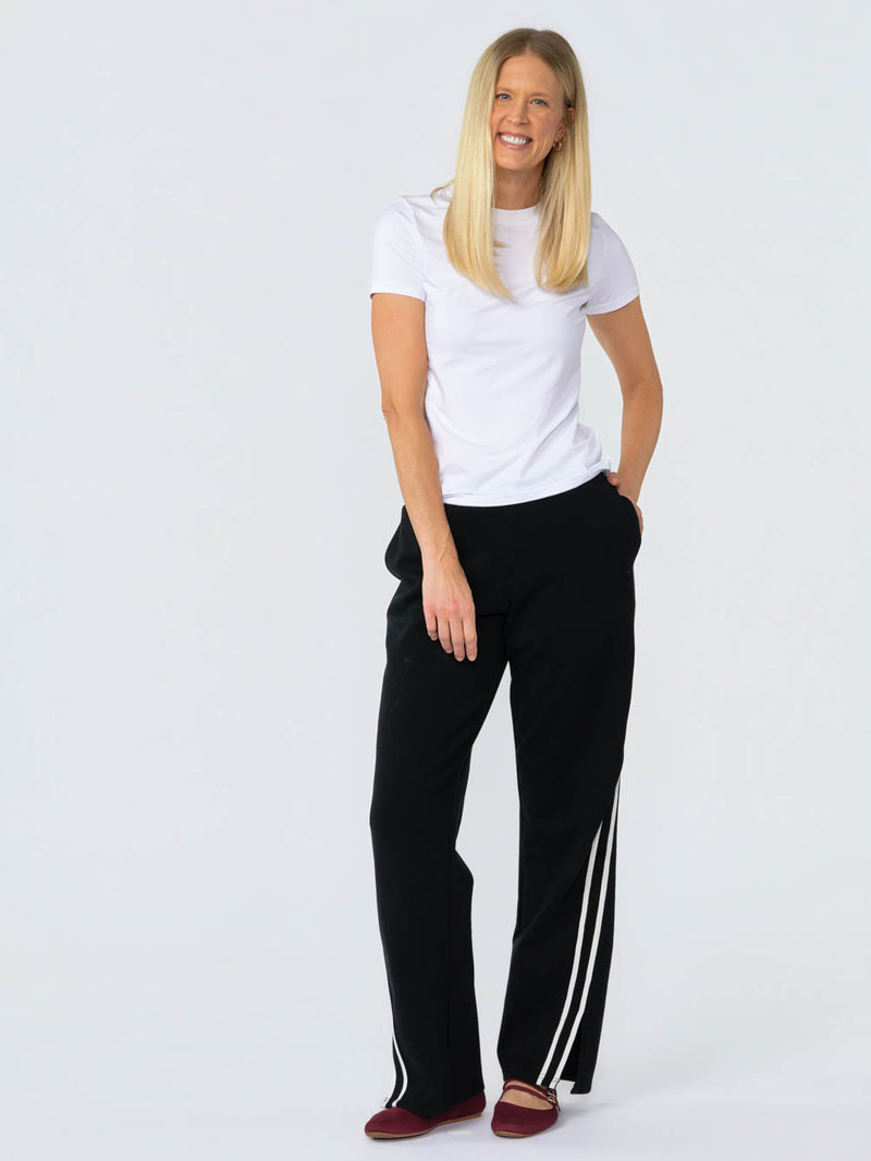 Wren Wide Collar Tee for tall women in White