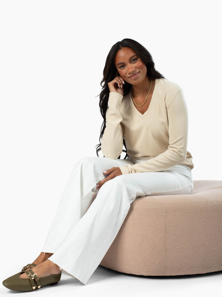 maren-v-neck-toastedcream-long-sleeve-sweater-for-tall-women-front-view