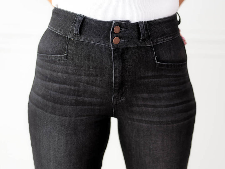 Esme Tall Flare Jean - Washed Black Wash
