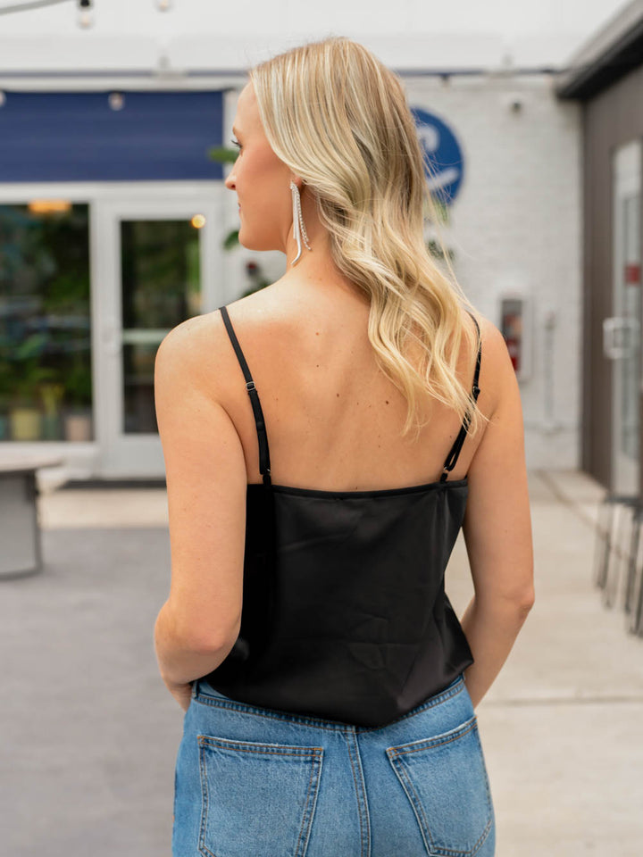 Black Tall Silk Camisole - Amalli Talli