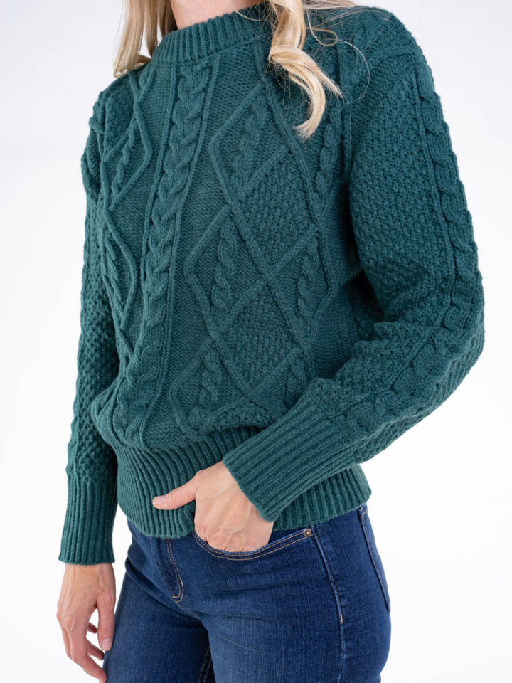 Jade Tall Cable Knit Sweater