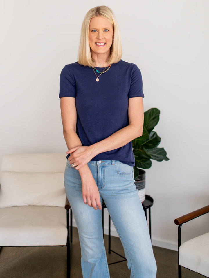 The OG Cotton Tall Tee - Navy