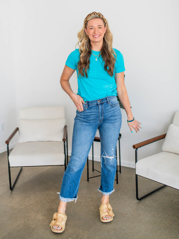 The OG Cotton Tall Tee - Aqua