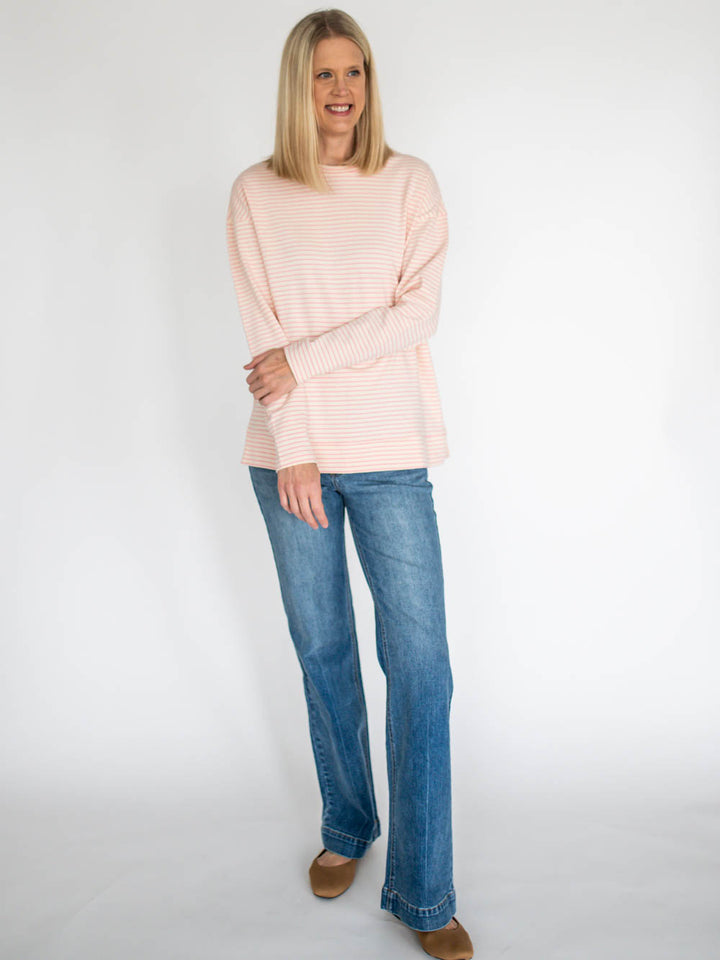 Venice Striped Long Sleeve Tall Tee - Pink