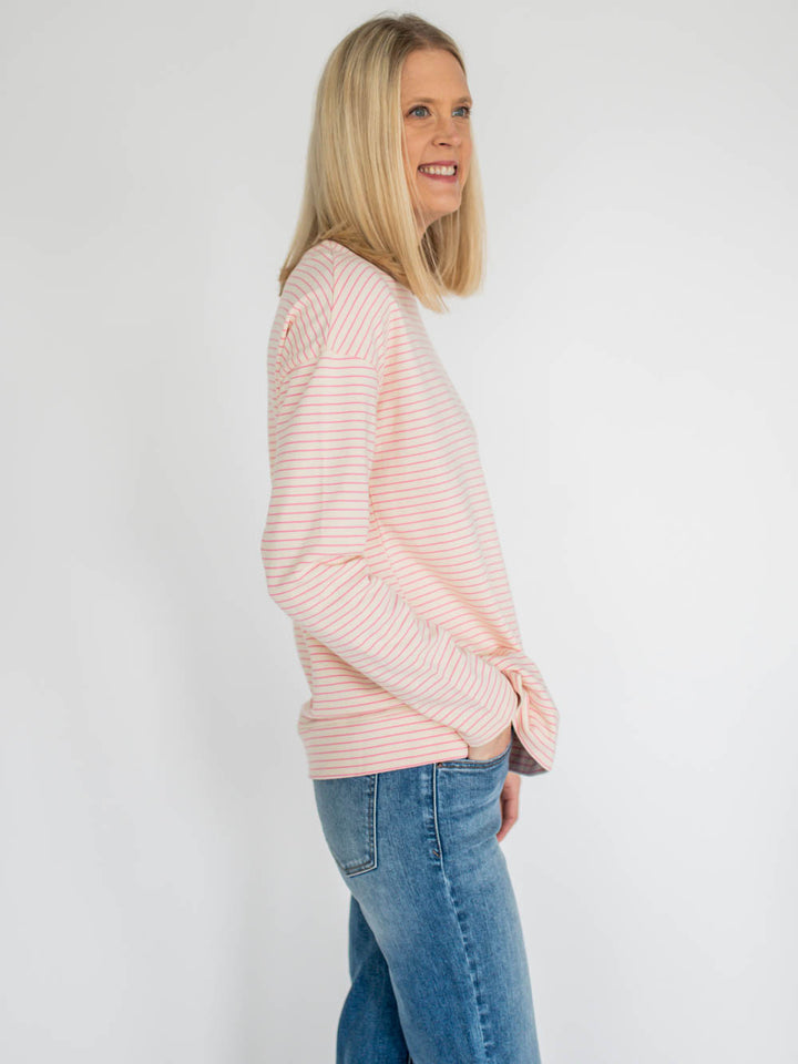 Venice Striped Long Sleeve Tall Tee - Pink
