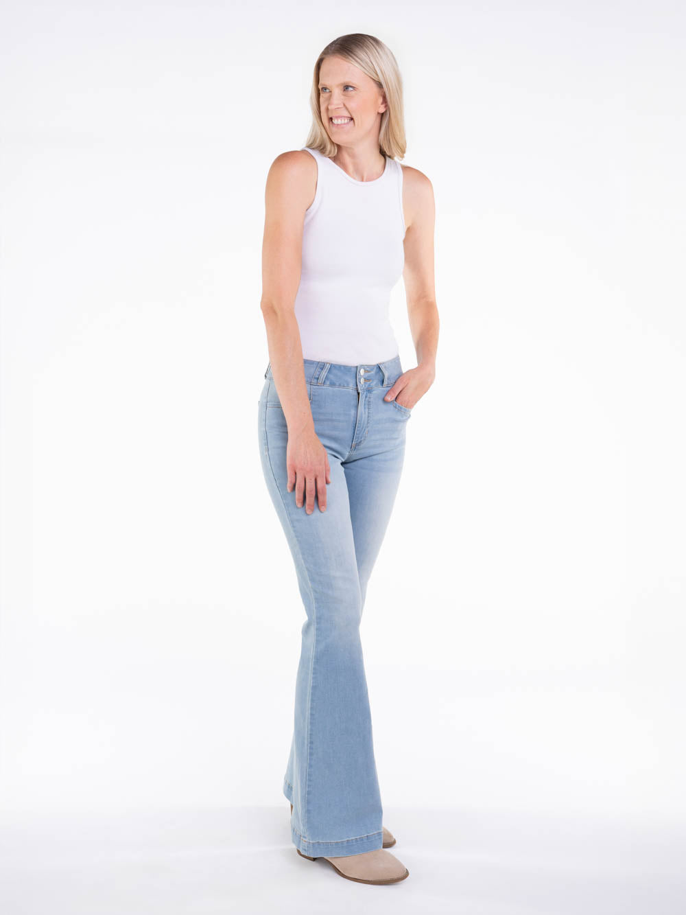 Esme Flare Jean for Tall Girls - Light Wash | Long Inseam Lengths