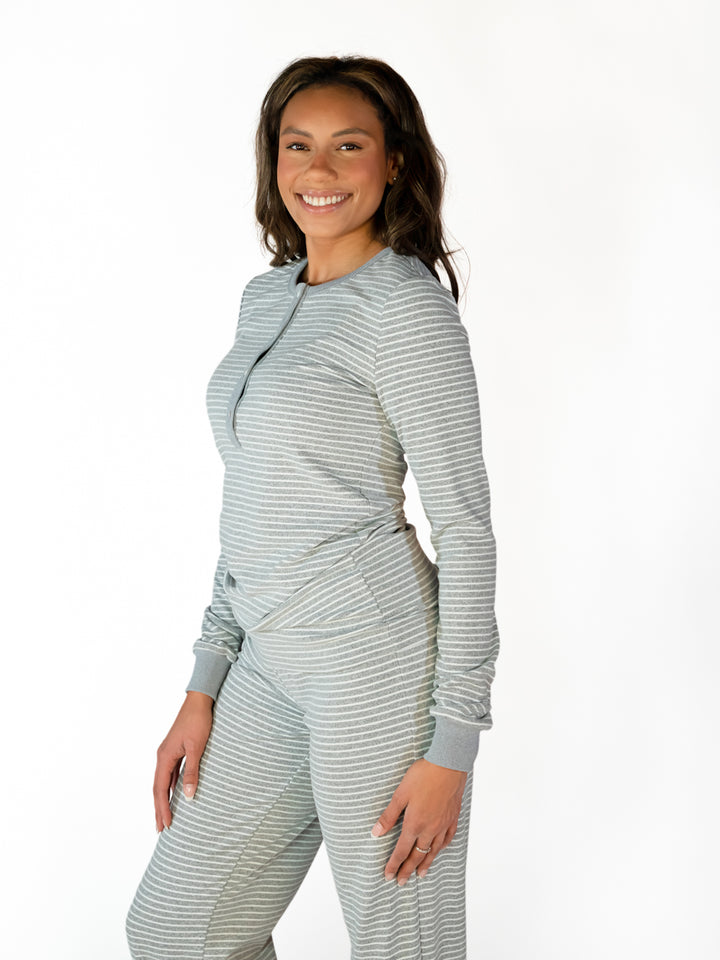 Striped Tall Pajama Top