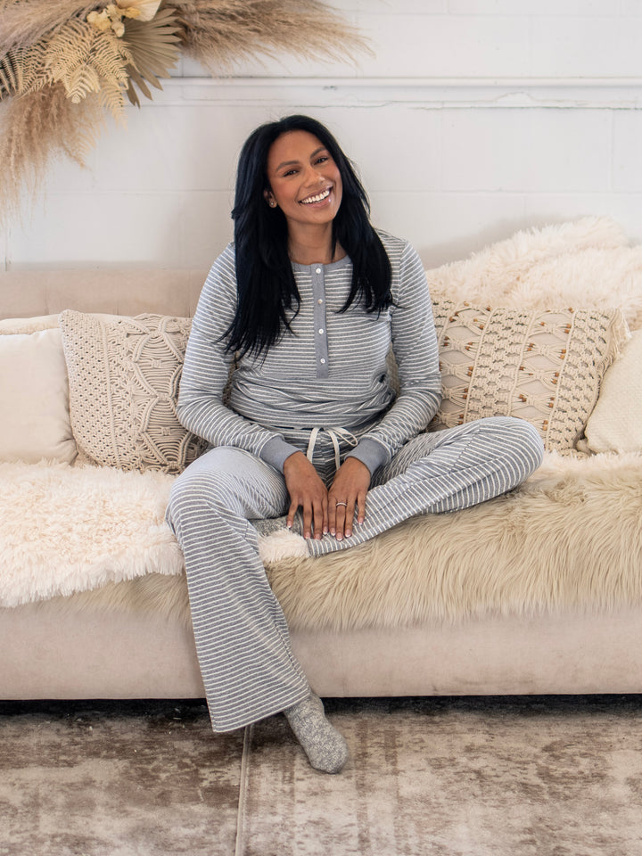 Striped Tall Pajama Top