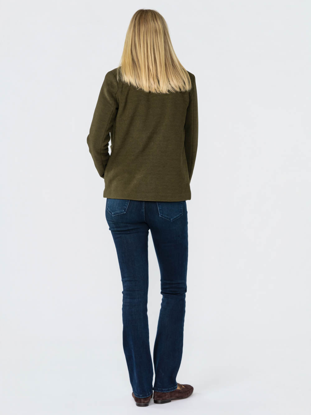 Margot Knit Blazer for tall women in Olive, photo 5