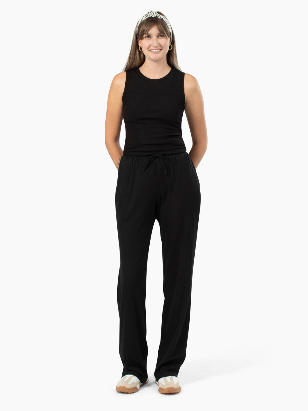 Ribbed Wide Leg Pants for Tall Women | High Line Pants | Amalli Talli