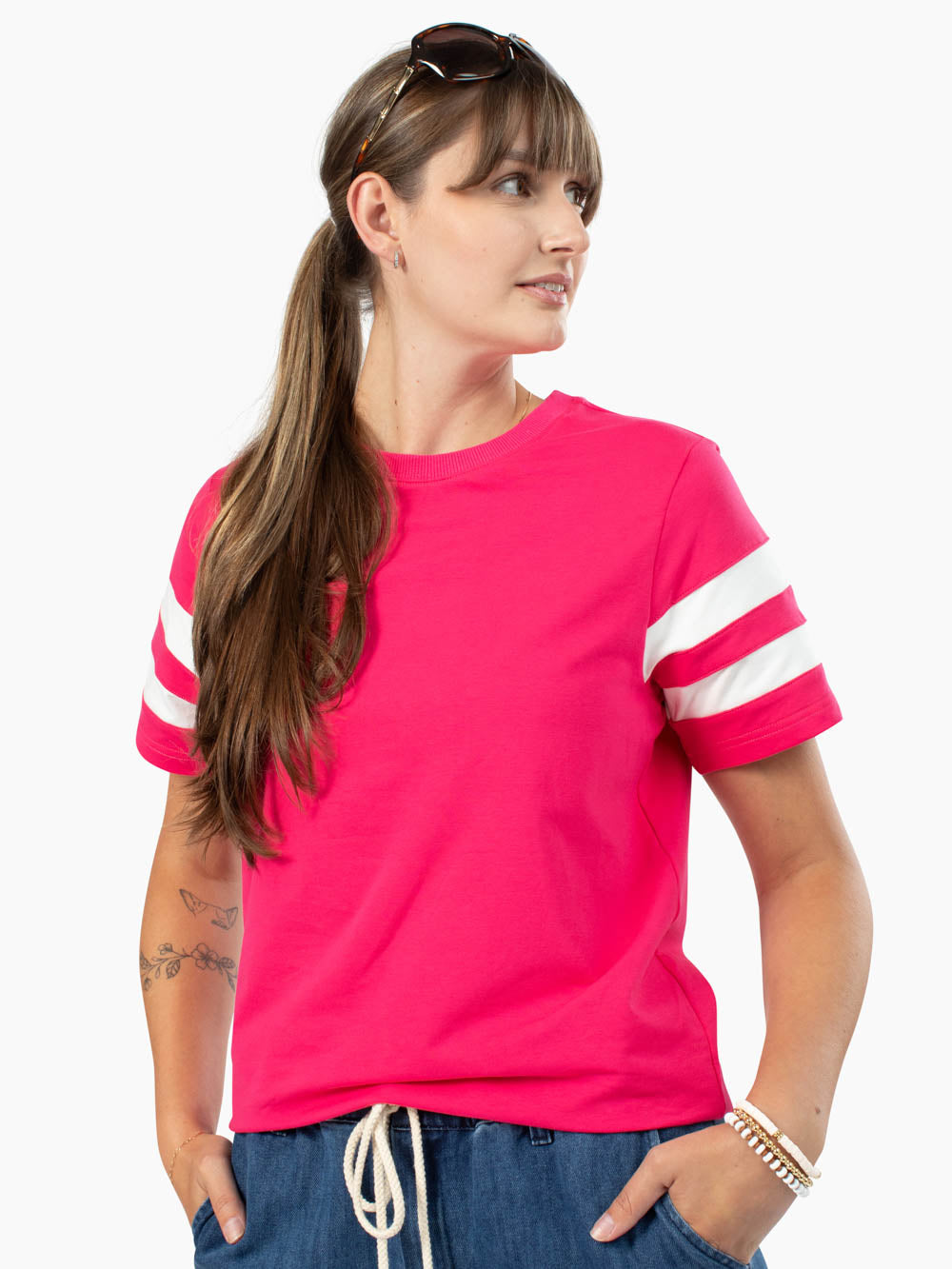Camden Tall Tee - Dragonfruit