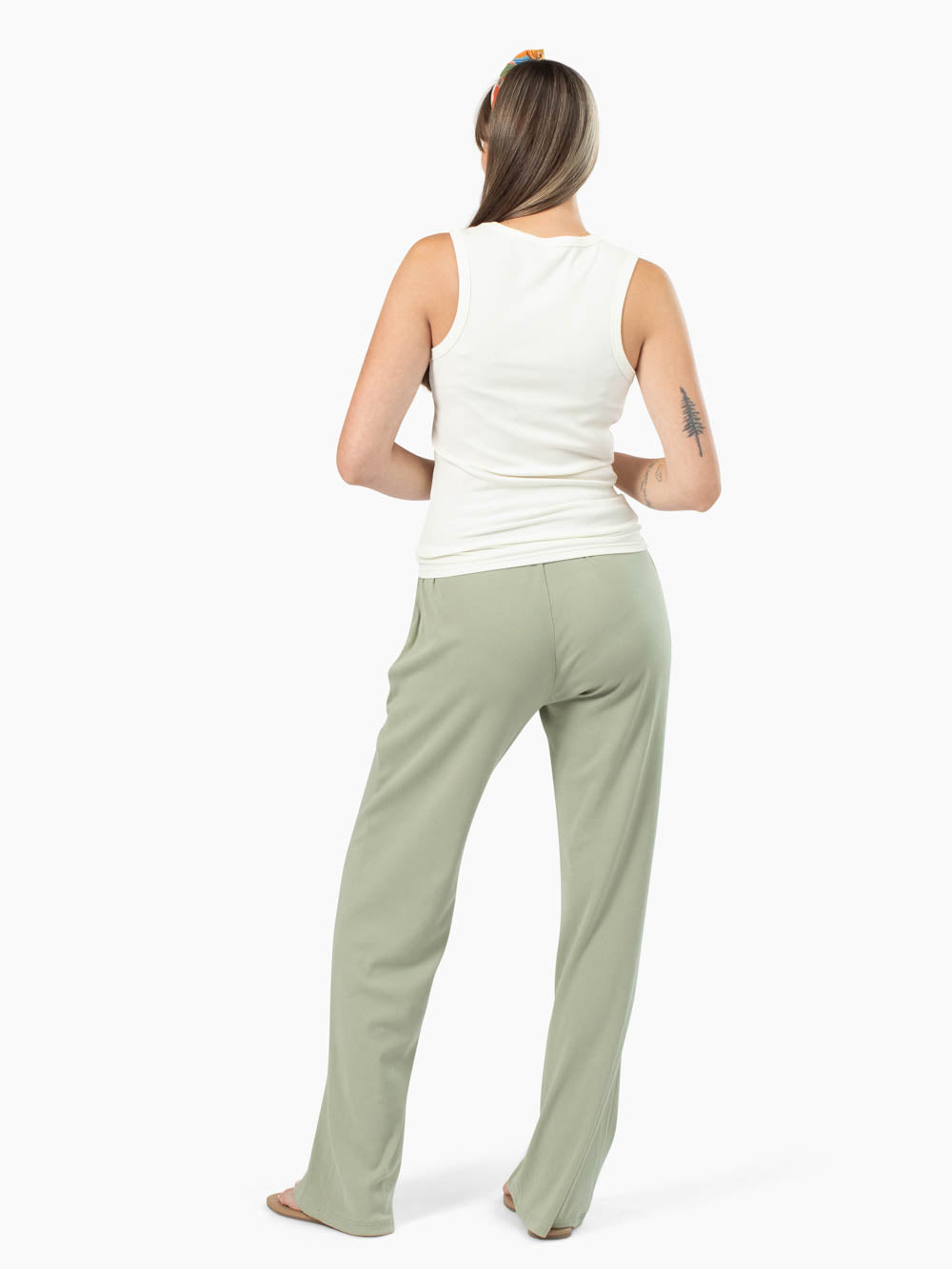 High Line Tall Ribbed Pant - Clary Sage