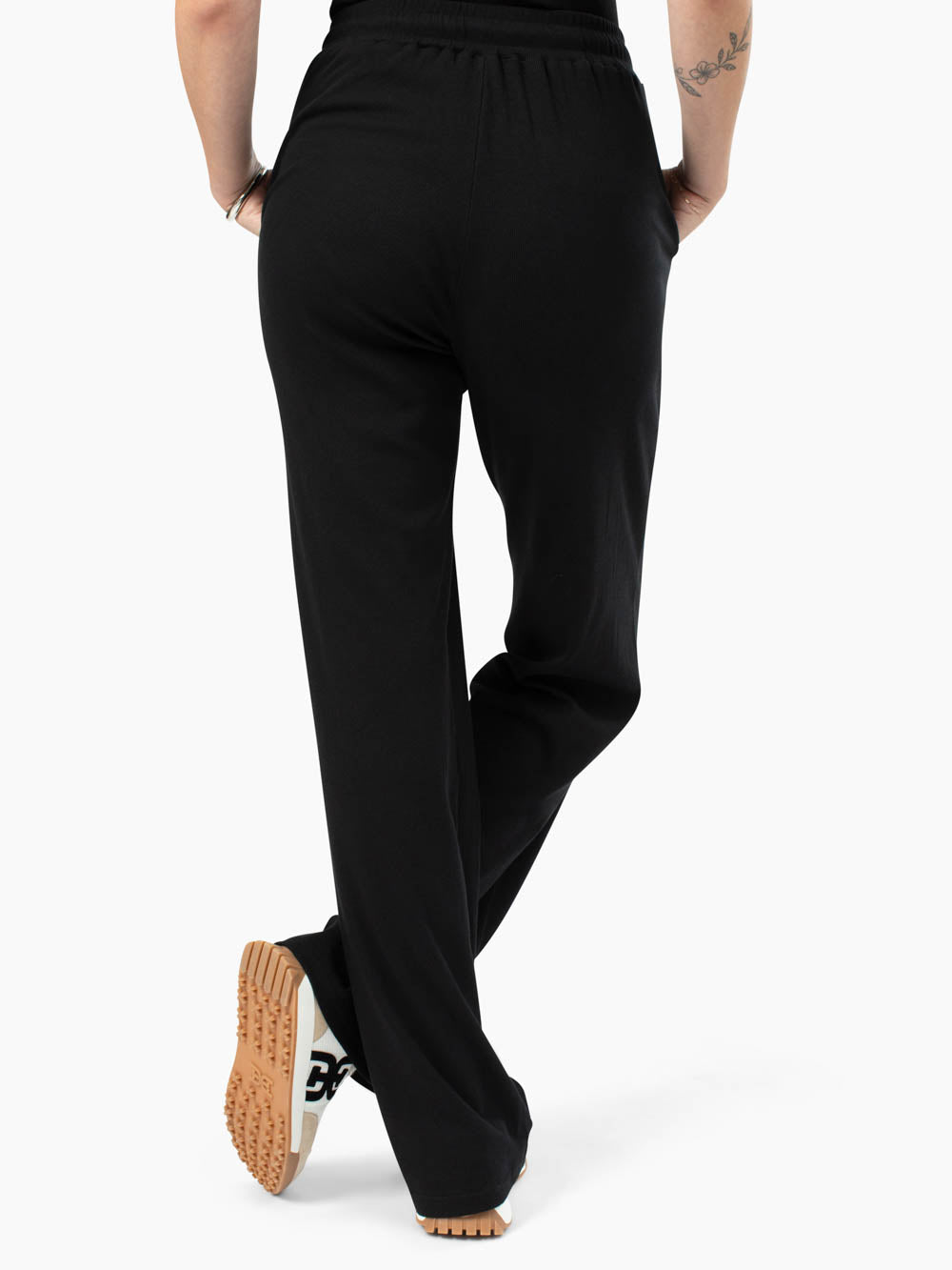 High Line Tall Ribbed Pant - Black