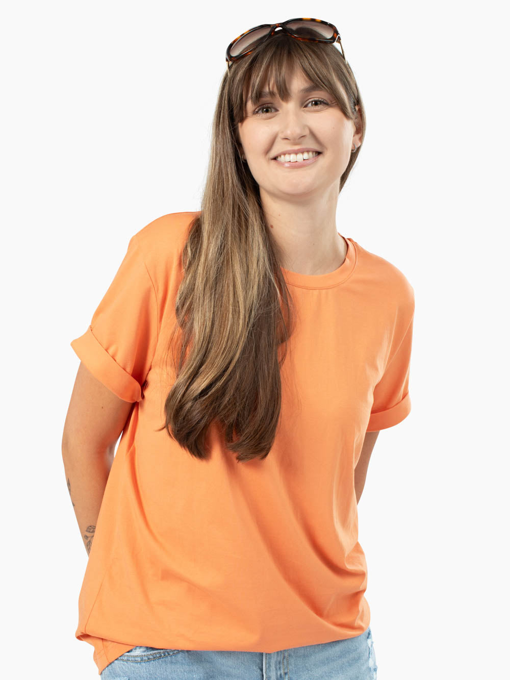 Frame Tall Tee - Soft Papaya