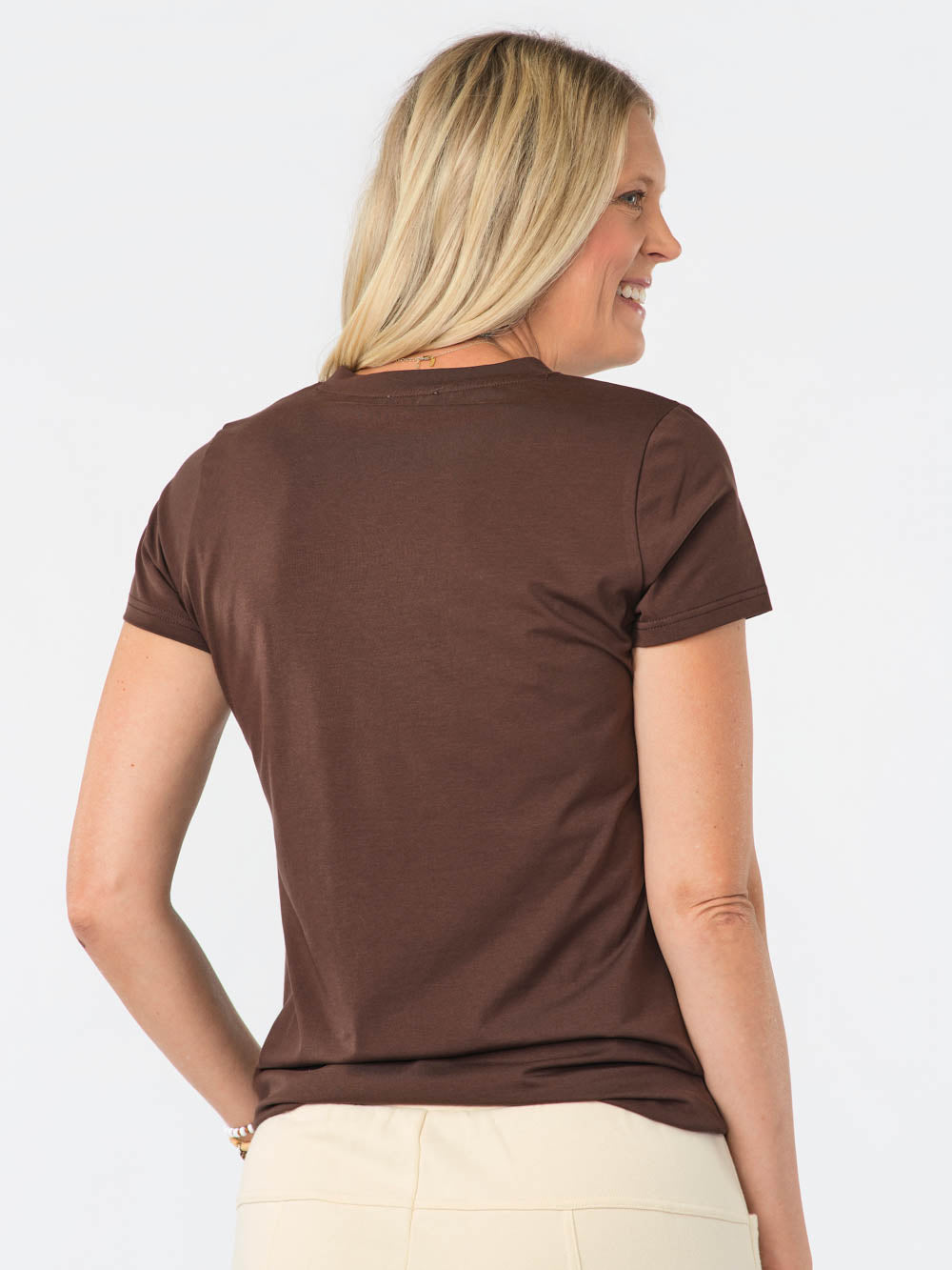 Frame V-Neck Tall Tee - Chocolate