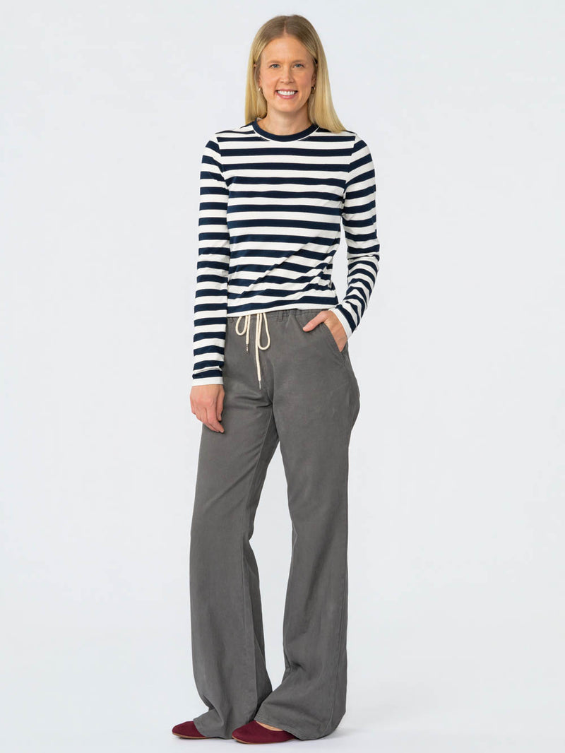Ellis Flare Trouser for tall women in Charcoal