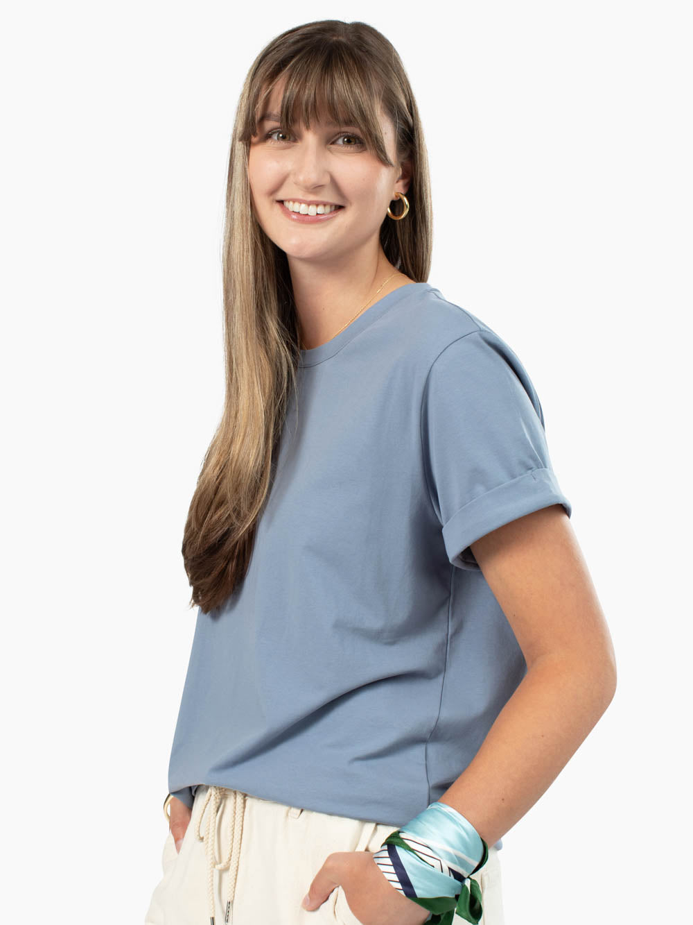 Frame Tall Tee - Coastal Blue