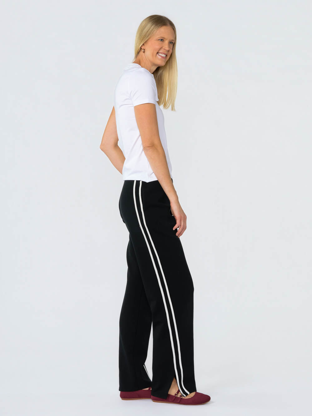 Wren Wide Collar Tee for tall women in White, photo 2