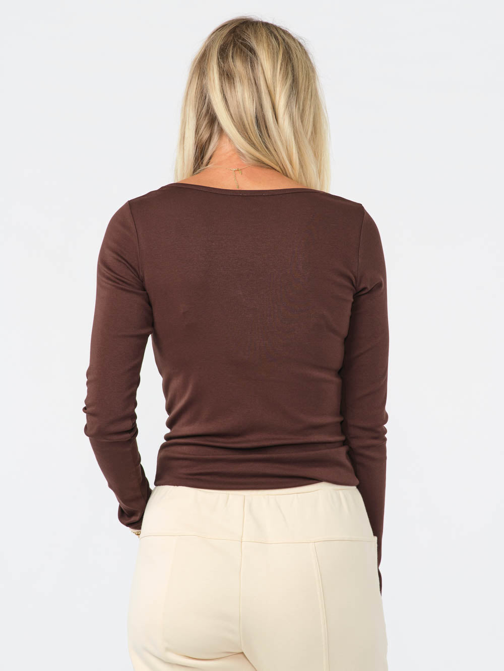 Essential Scoop Tall Tee - Espresso
