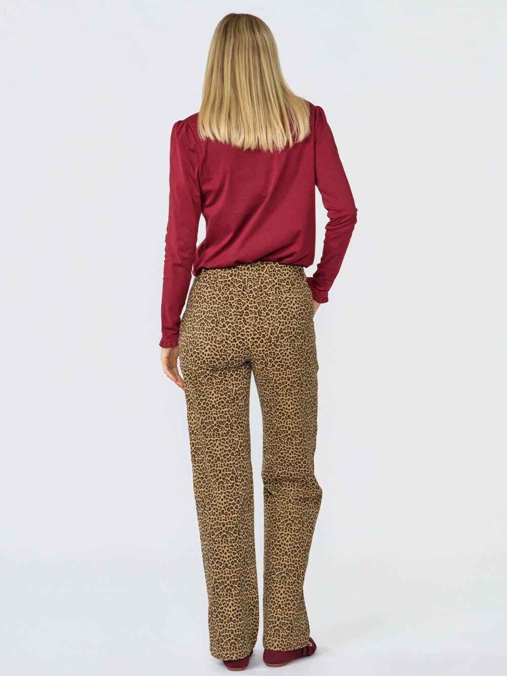 Hallie Ruffle Henley for tall women in Brick, photo 3