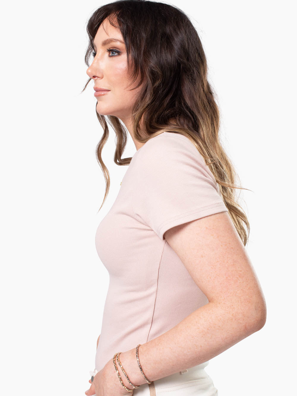 Contour Tall Tee - Dusty Rosewood