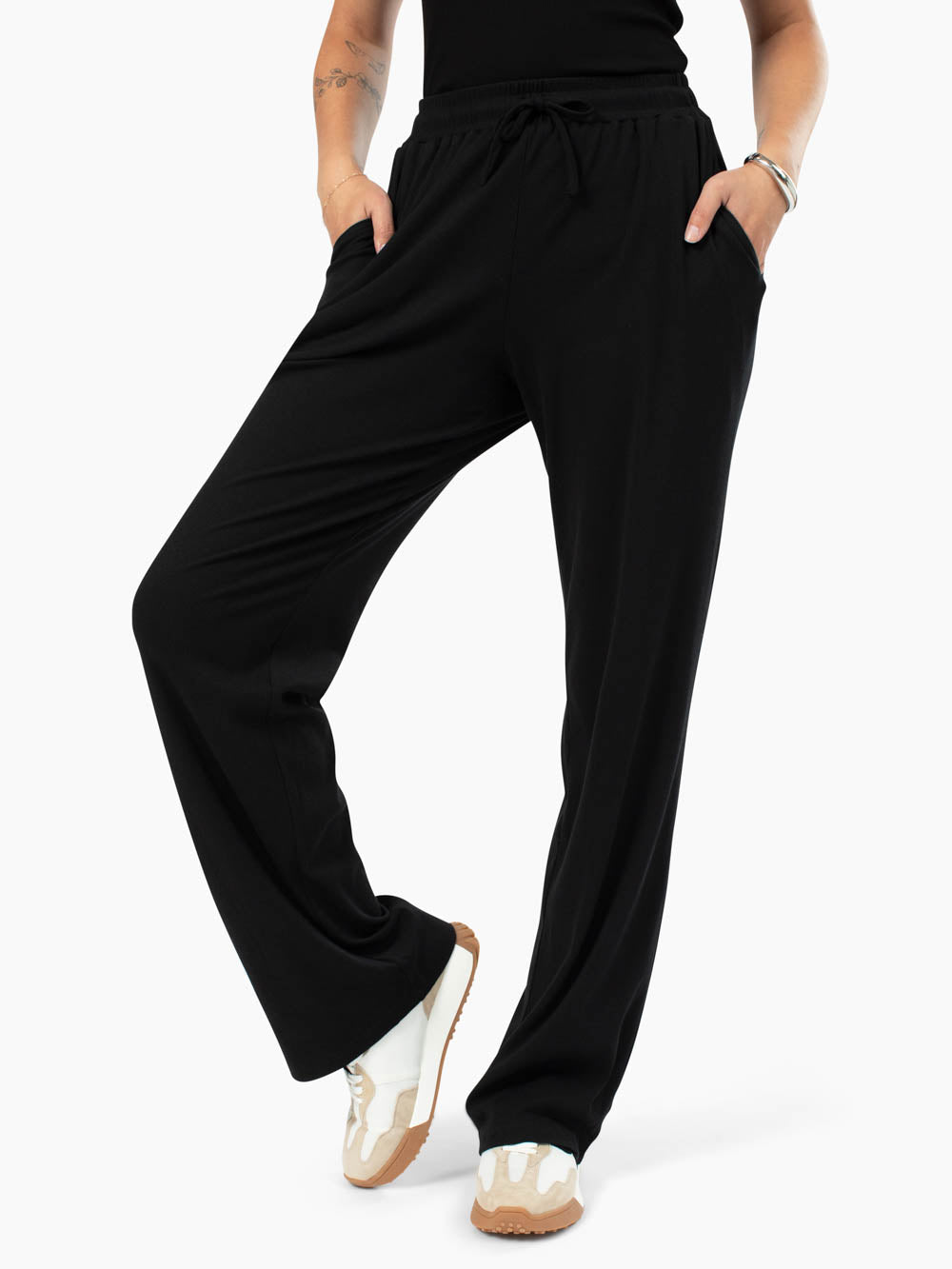 High Line Tall Ribbed Pant - Black