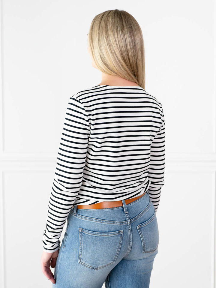 Striped Long Sleeve Tee for Tall Ladies