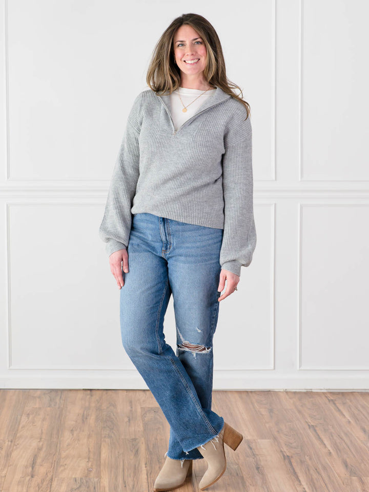 Quarter Zip Sweater for Tall Women