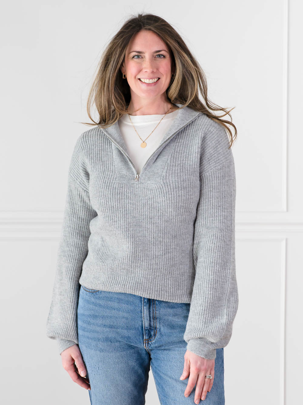 Quarter Zip Sweater for Tall Ladies
