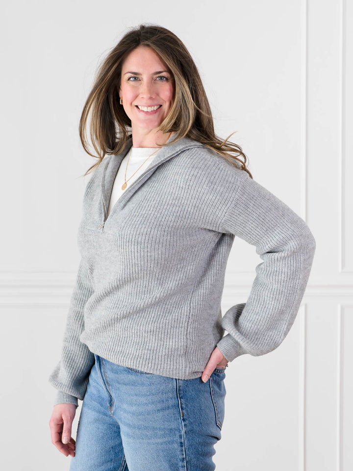 Quarter Zip Sweater for Tall Girls