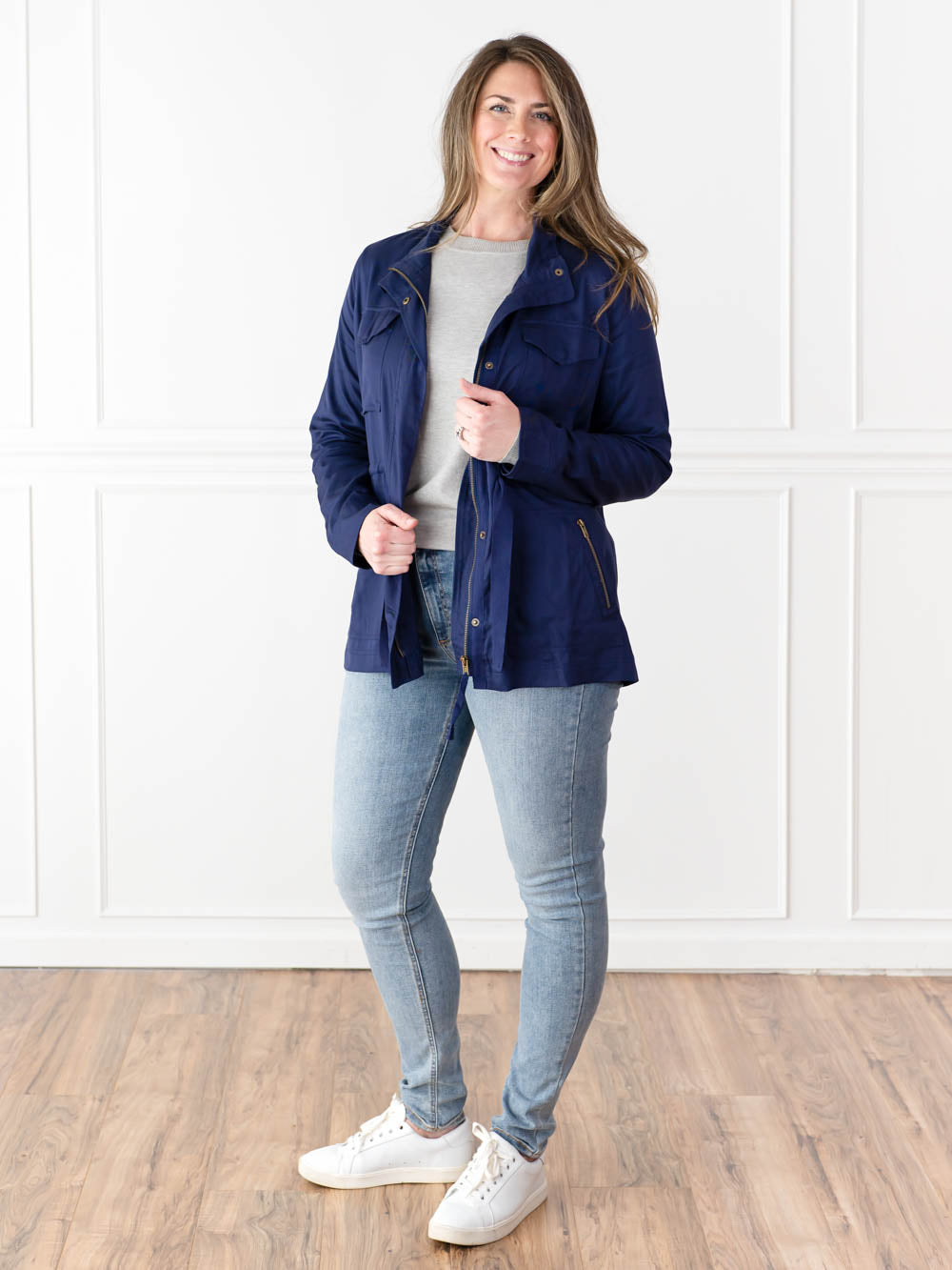 Navy Utility Jacket for Tall Women
