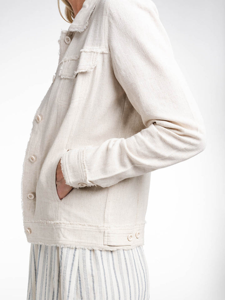Linen Blend Jacket for Tall Women