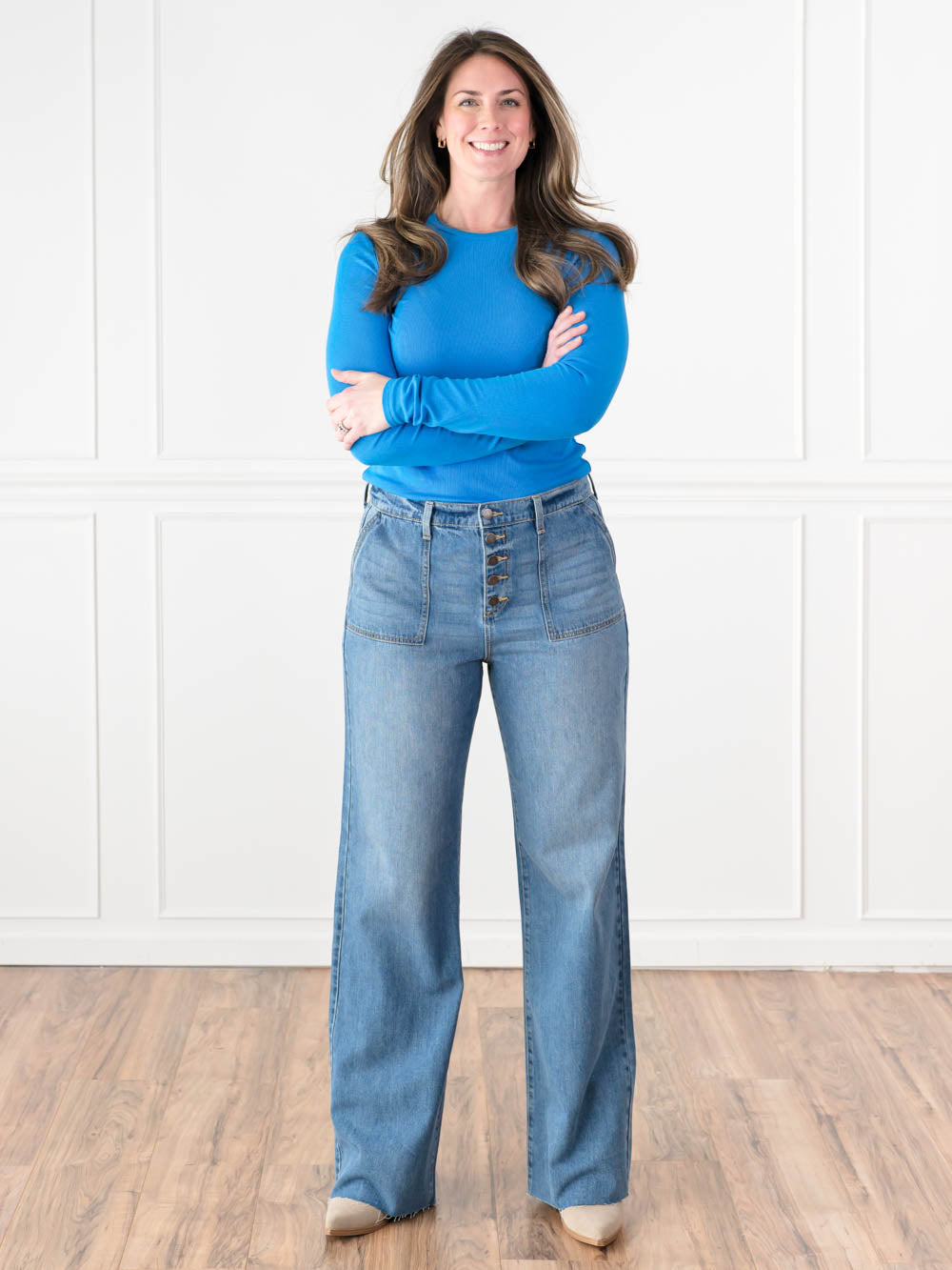 Wide Leg Utility Jeans for Tall Ladies