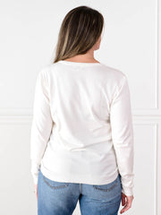 V-Neck Tall Sweater - White