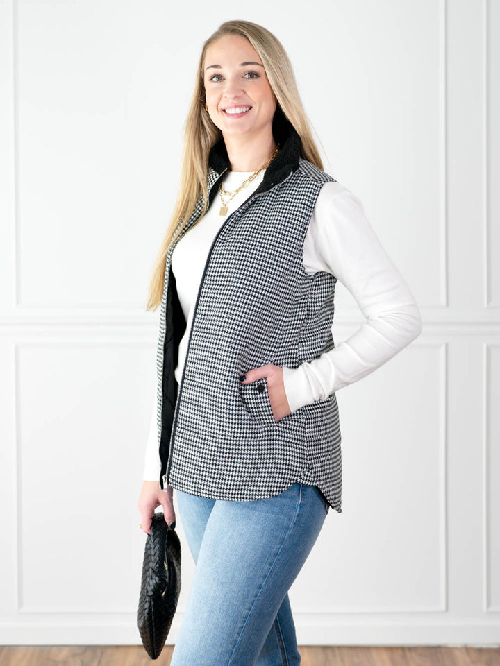 Houndstooth Vest for Tall Ladies