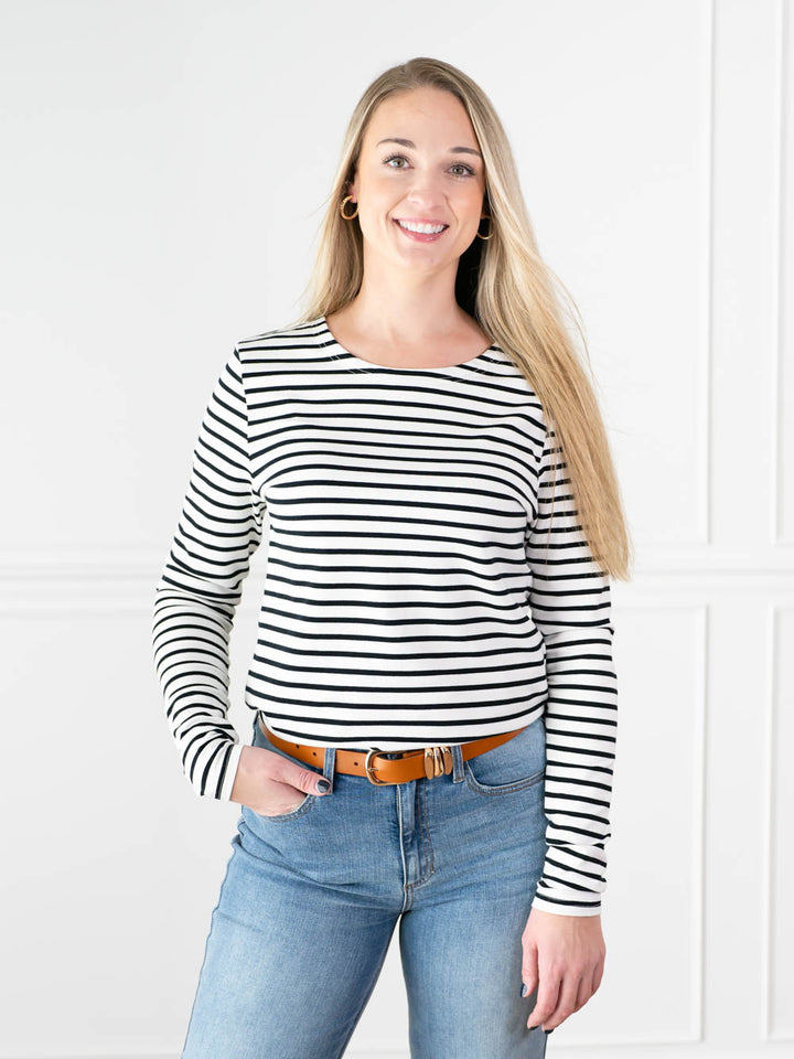 Striped Long Sleeve Tee for Tall Women