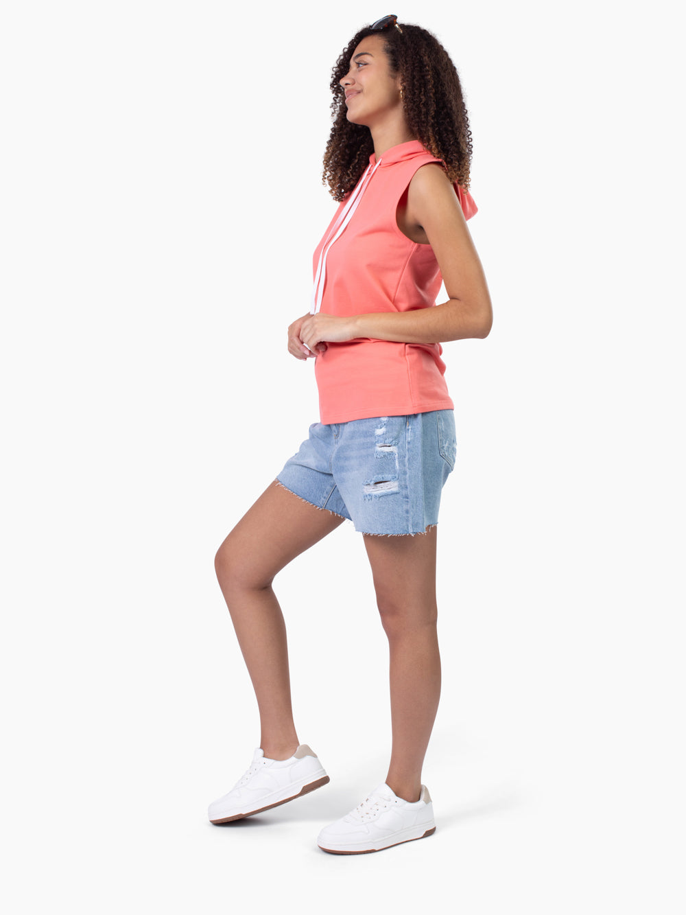 Sideline Tall Tank - Coral