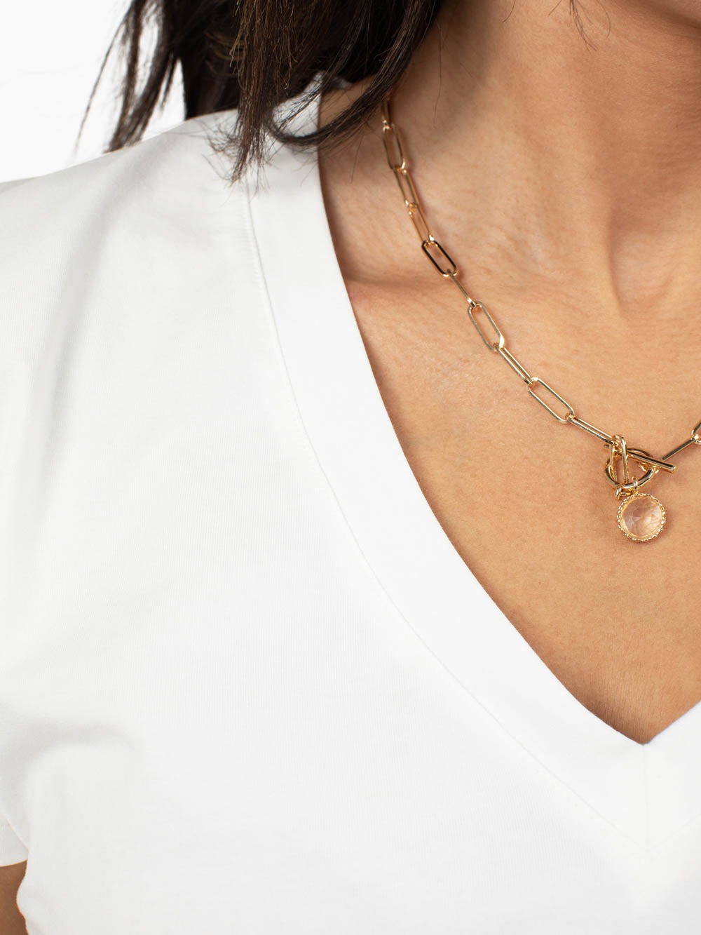 Best-fitting white v-neck tee designed for tall women