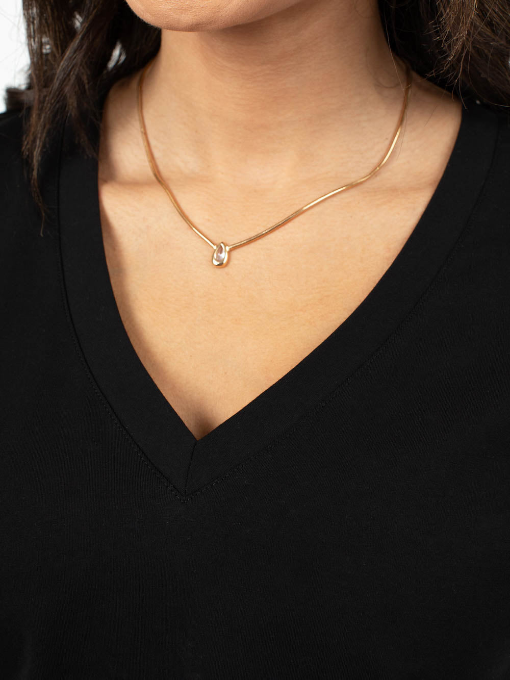 Best-selling black v-neck tee designed for tall proportions