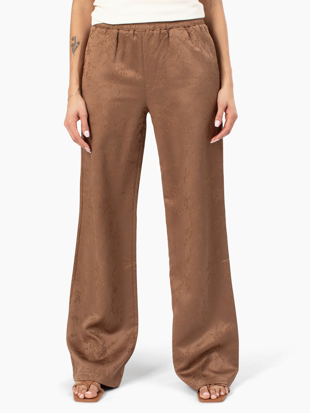 Noelle tall resort pant with 36 inch inseam and wide leg silhouette