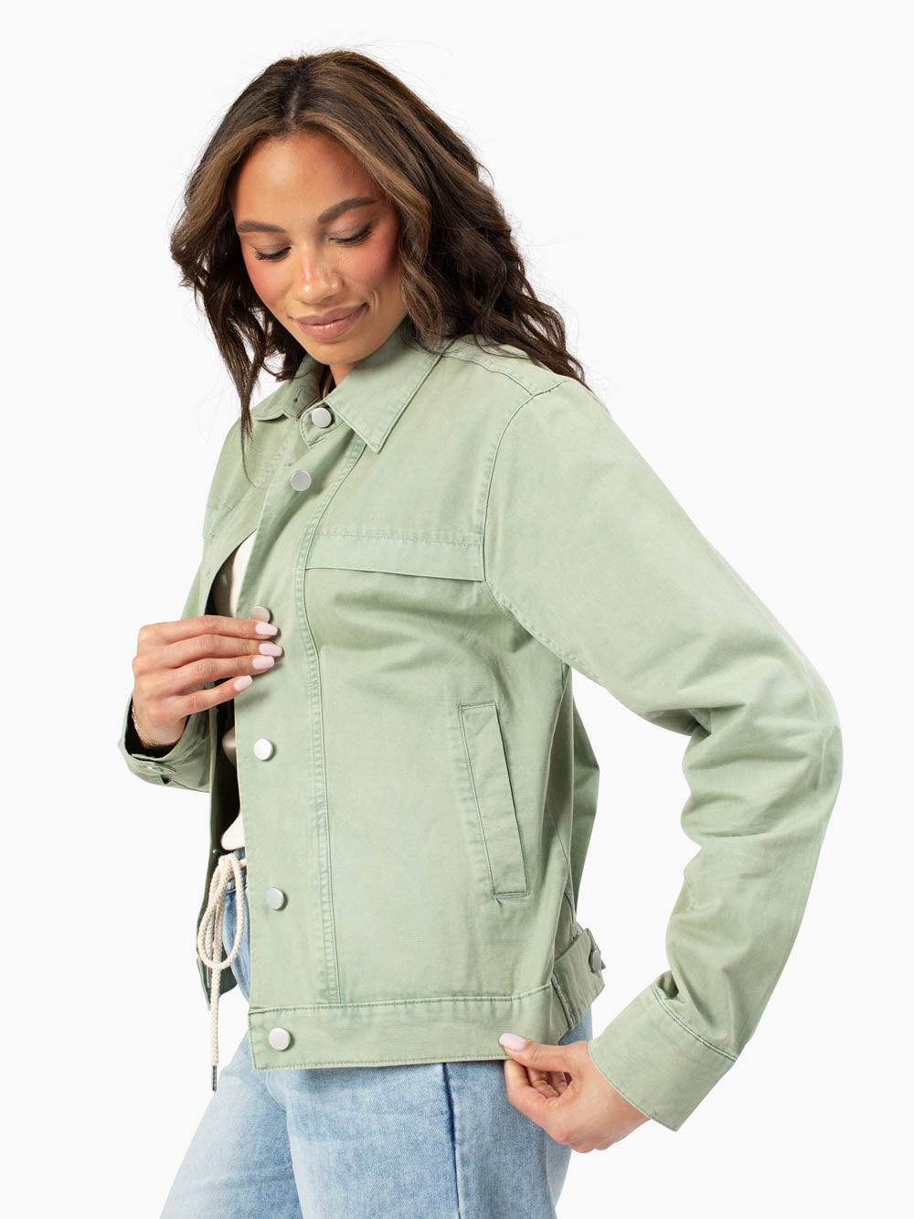 Ashton tall jacket shoulder construction for better fit and movement