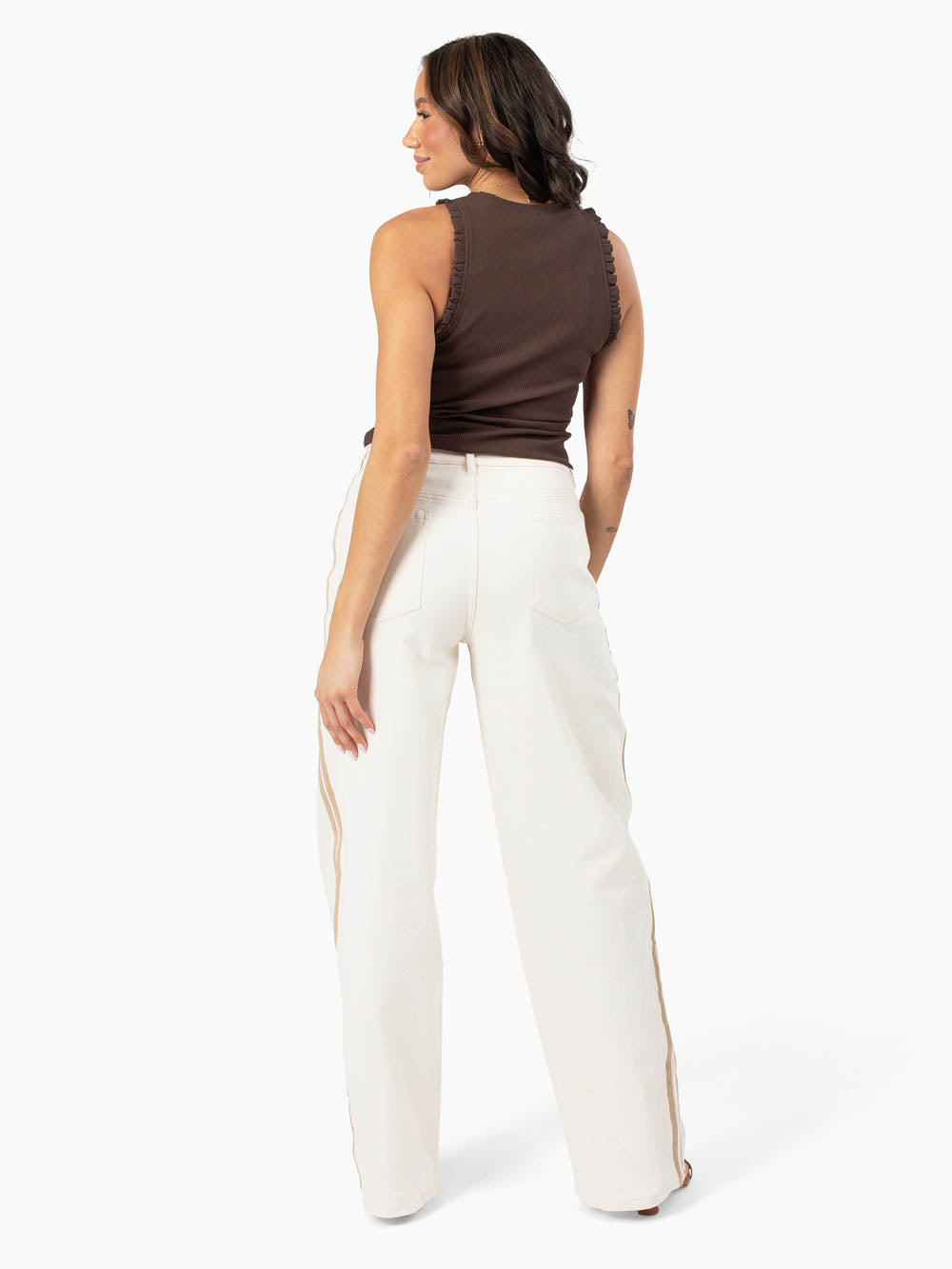 Andie Tall Wide Leg Side Stripe Pant