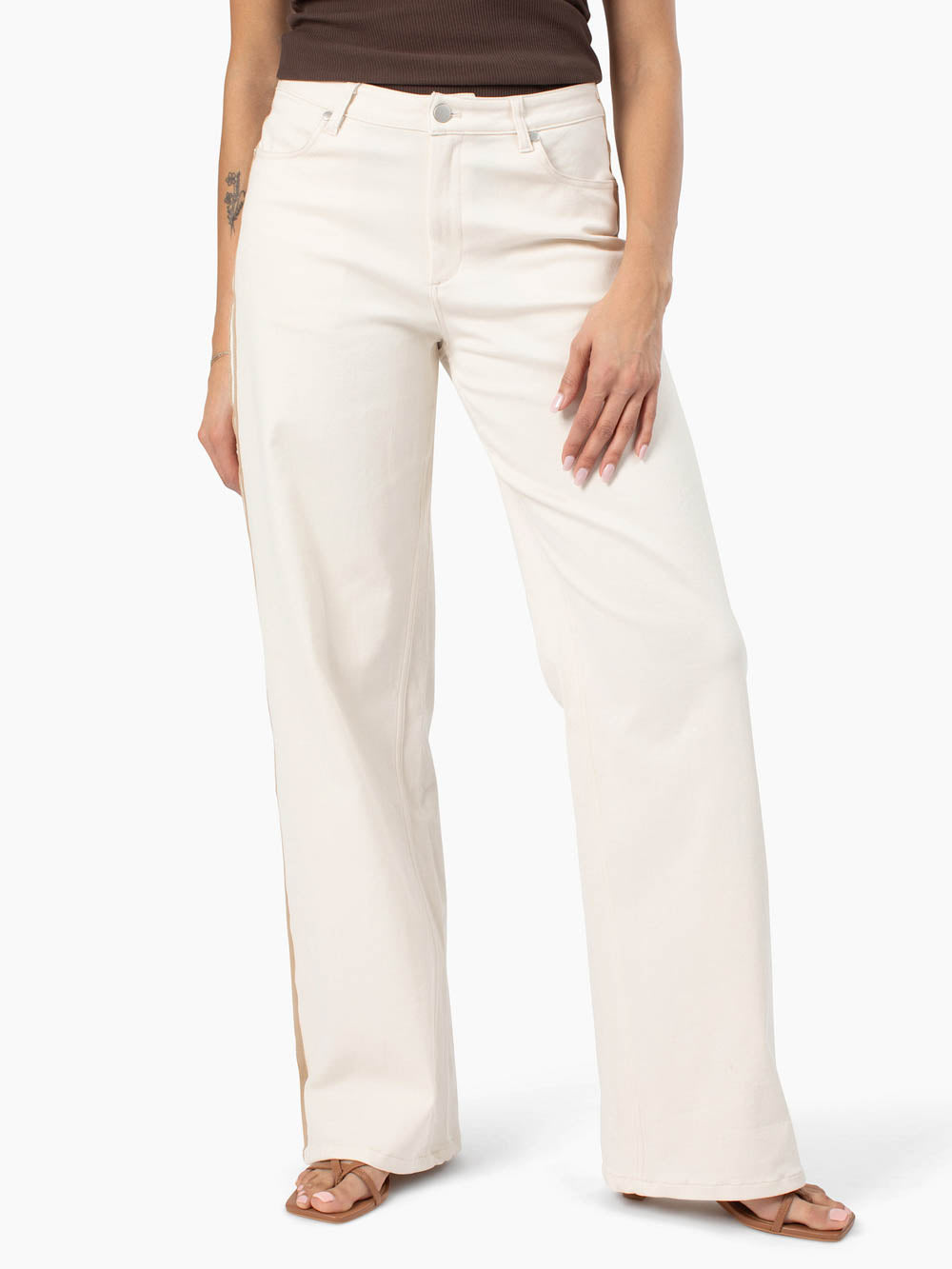Andie Tall Wide Leg Side Stripe Pant