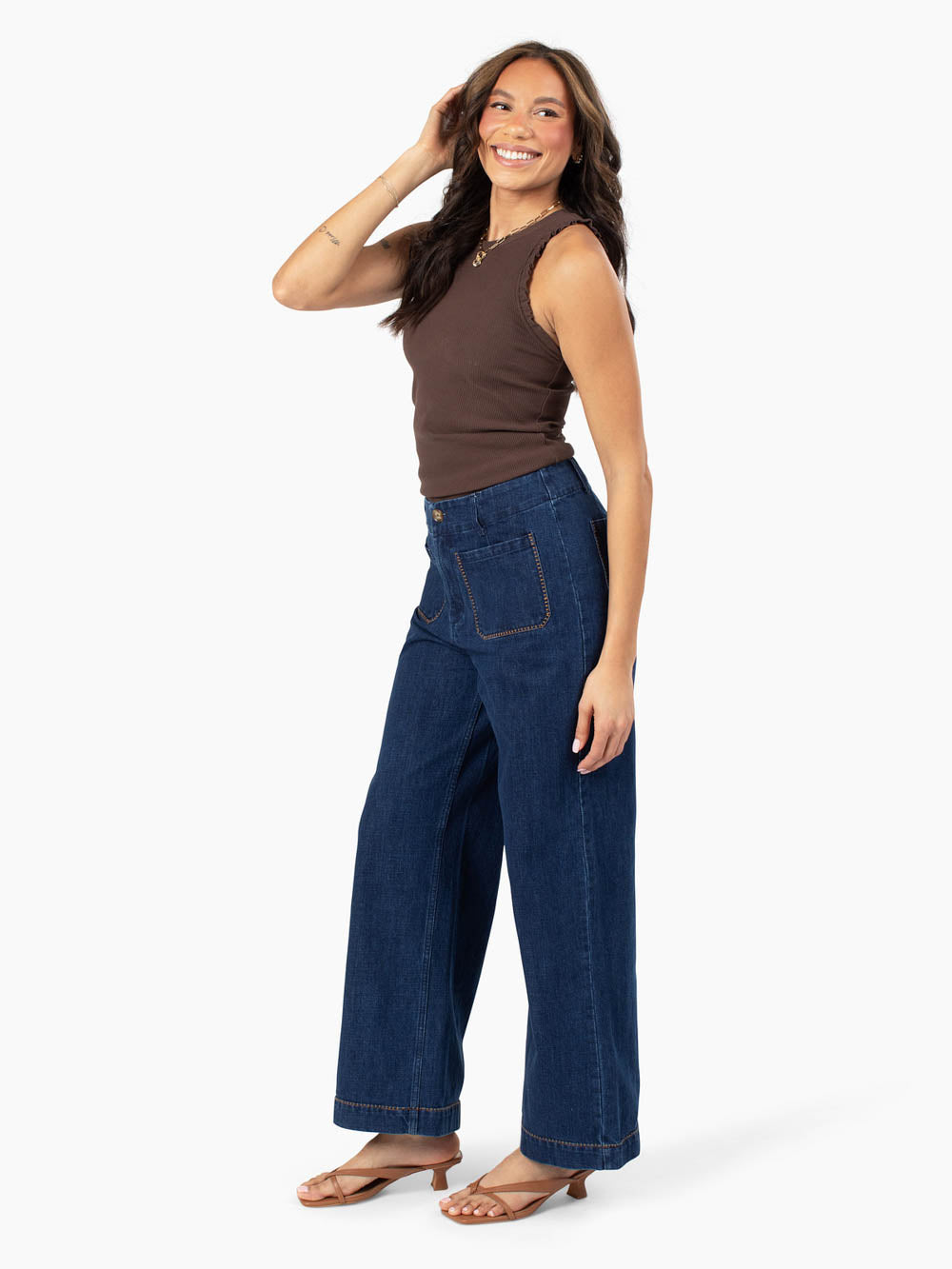 Collins Tall Wide Leg Ankle Jean