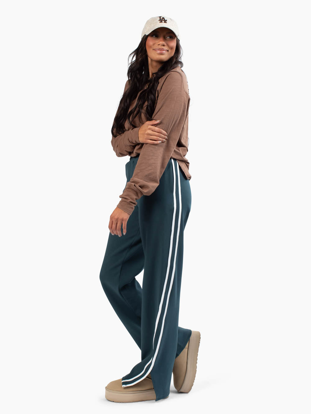 Varsity Track Pants for tall women in 34 inch inseam
