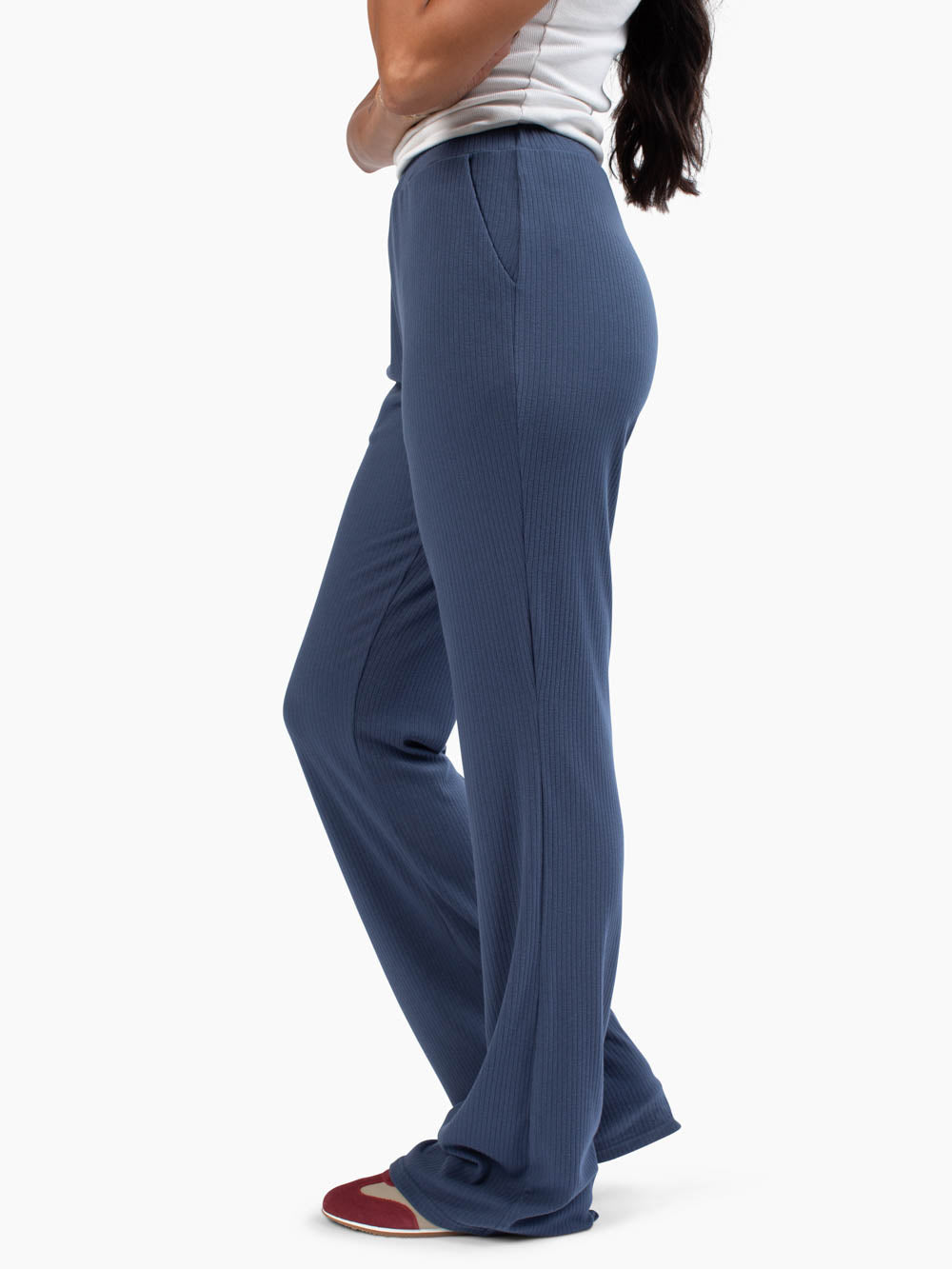 Tall women’s ribbed lounge pants with 36-inch inseam