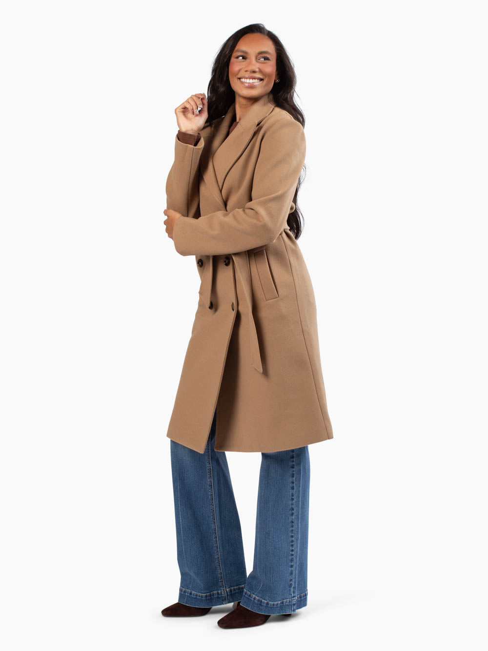 Vivian Coat in Maple camel tone by Amalli Talli