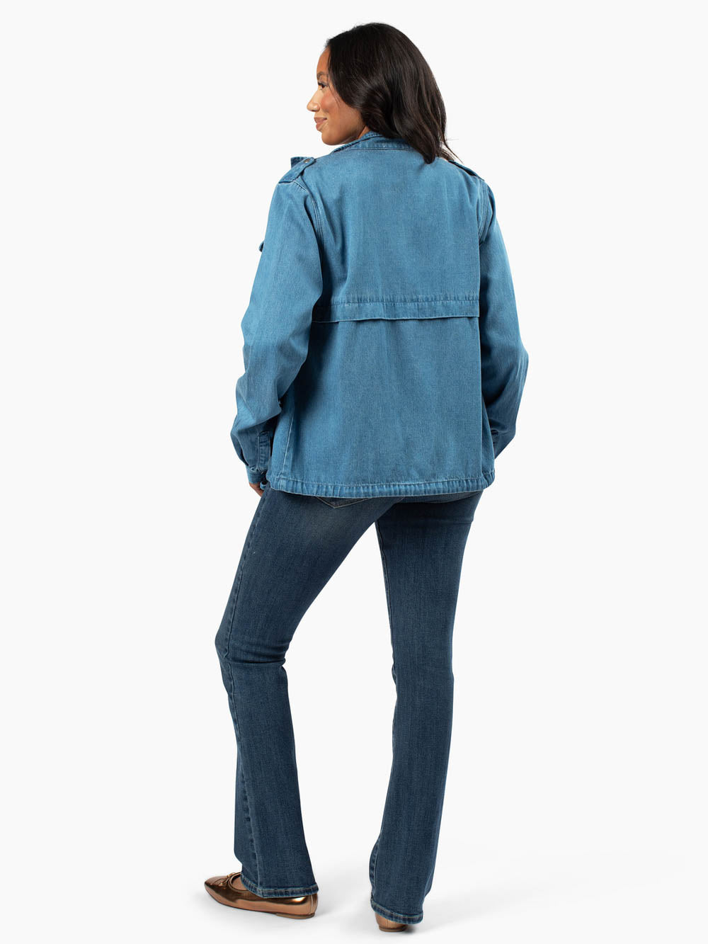 Back view of tall Ziggy jacket 