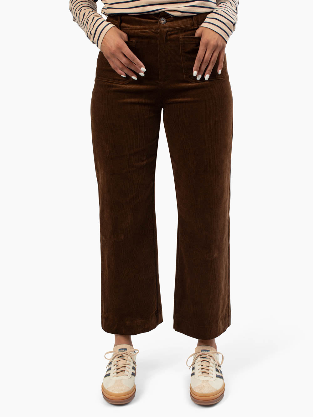 Sutton Tall Cropped Cord | Brown Corduroy Pants for Tall Women