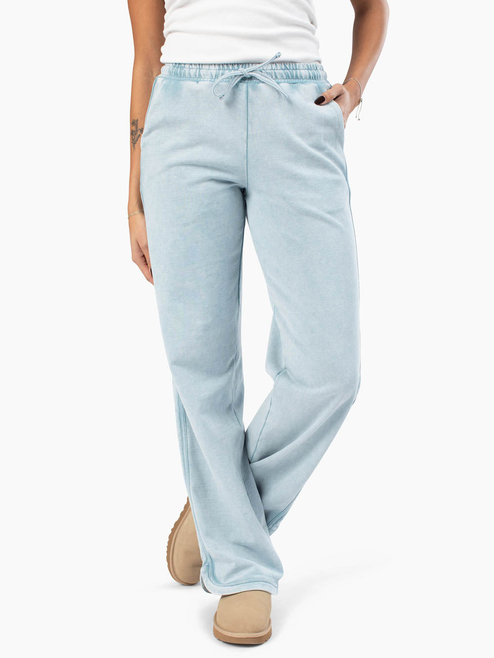 Long inseam sweatpants made for tall women with relaxed fit